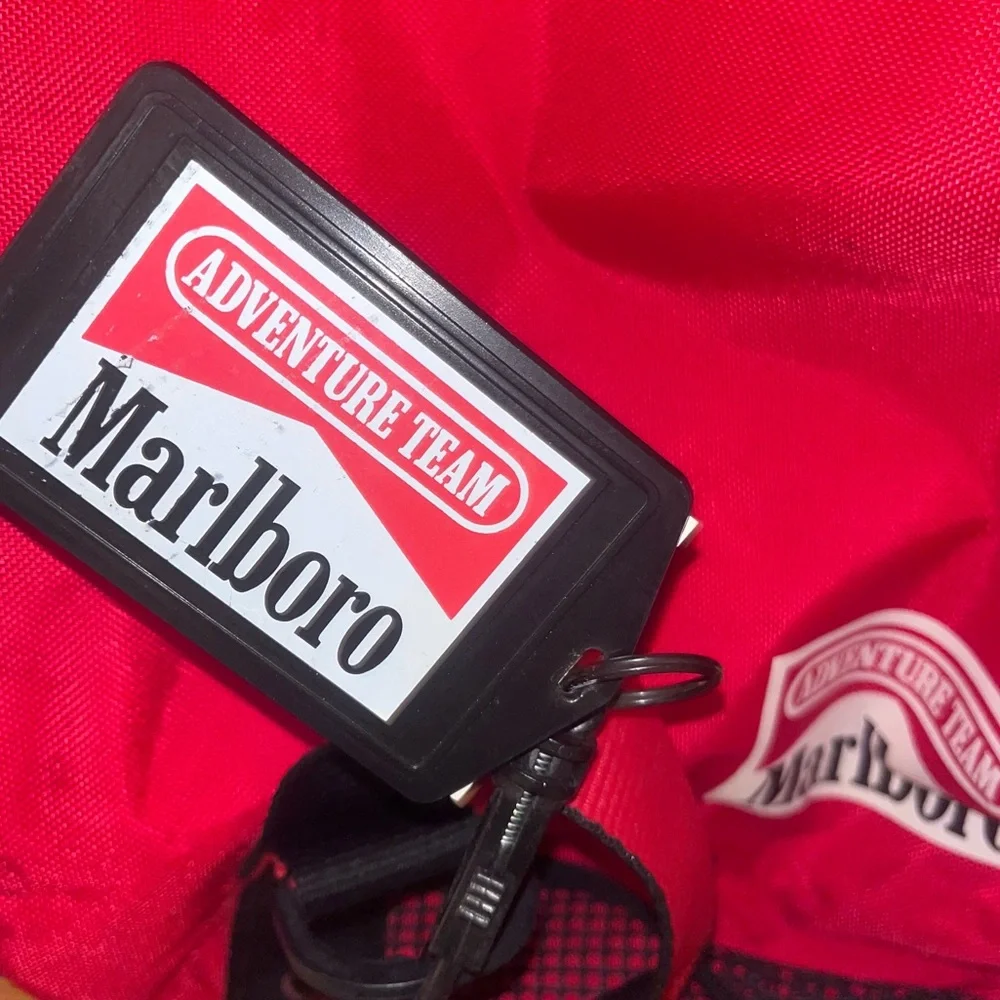 Marlboro Red Duffel Bag with Black Accents